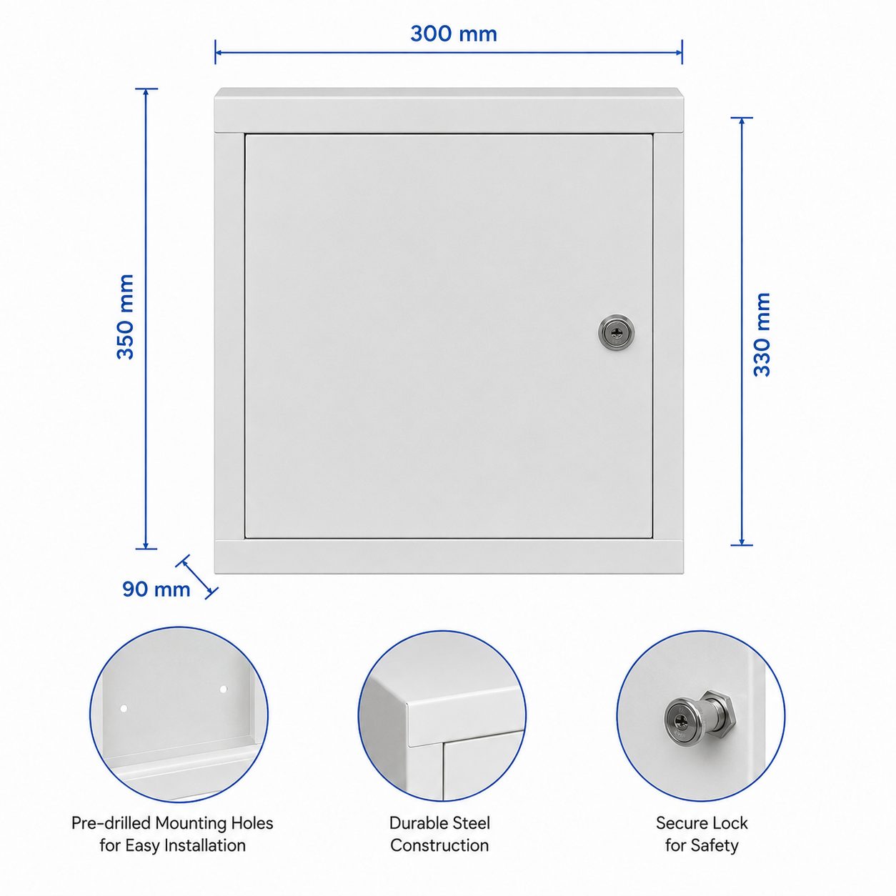 Wall Mounted Metal Letter Box