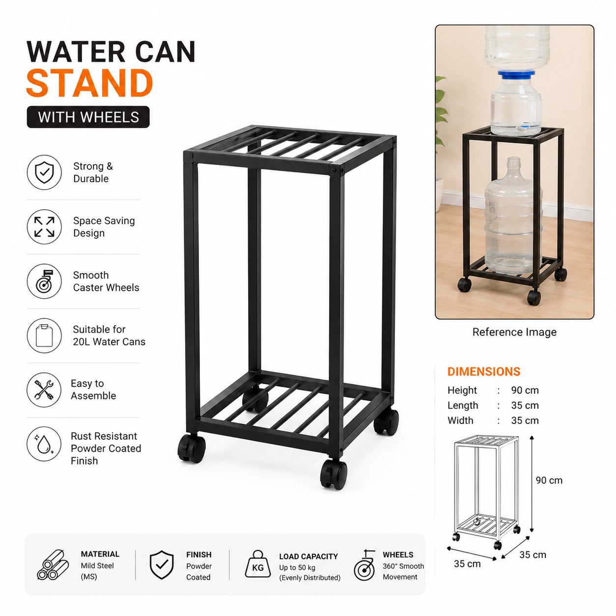 Heavy Duty Metal Water Can Stand